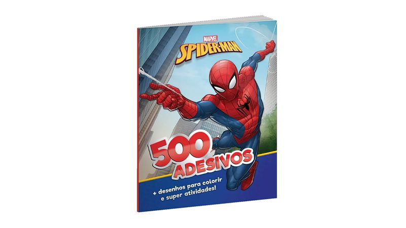 Livro infantil colorir CULTURAMA homem aranha 500 adesivos
