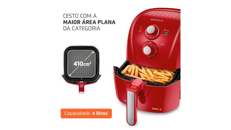 Fritadeira AirFryer Mondial 4 Litros AFN40RI - Casa & Vídeo