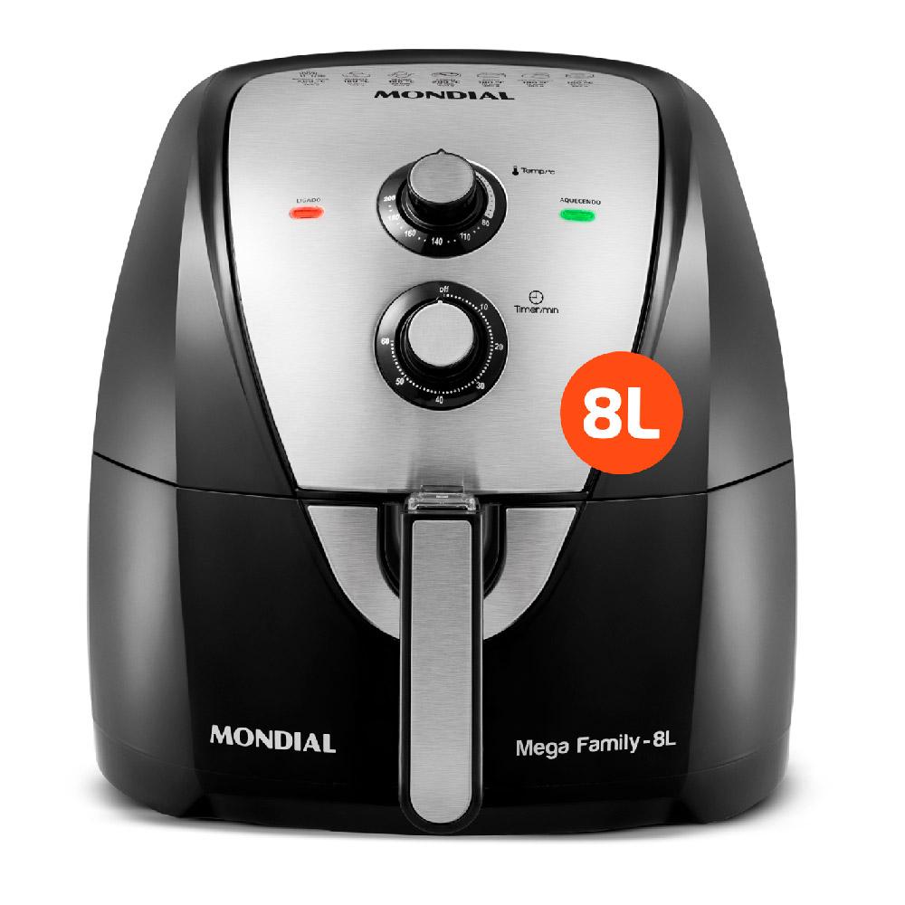 Fritadeira Air Fryer Black - 8 Litros - 2500w - Multilaser - Loja Mega