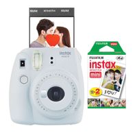 Câmera instantânea Fujifilm Instax Mini 9 Branco Gelo + Pack 20 fotos