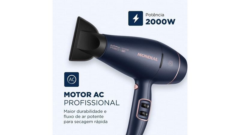 Secador De Cabelo Profissional Mondial Scp-03 Rose 220v 60hz Cor Golden  Rose Voltagem 220v