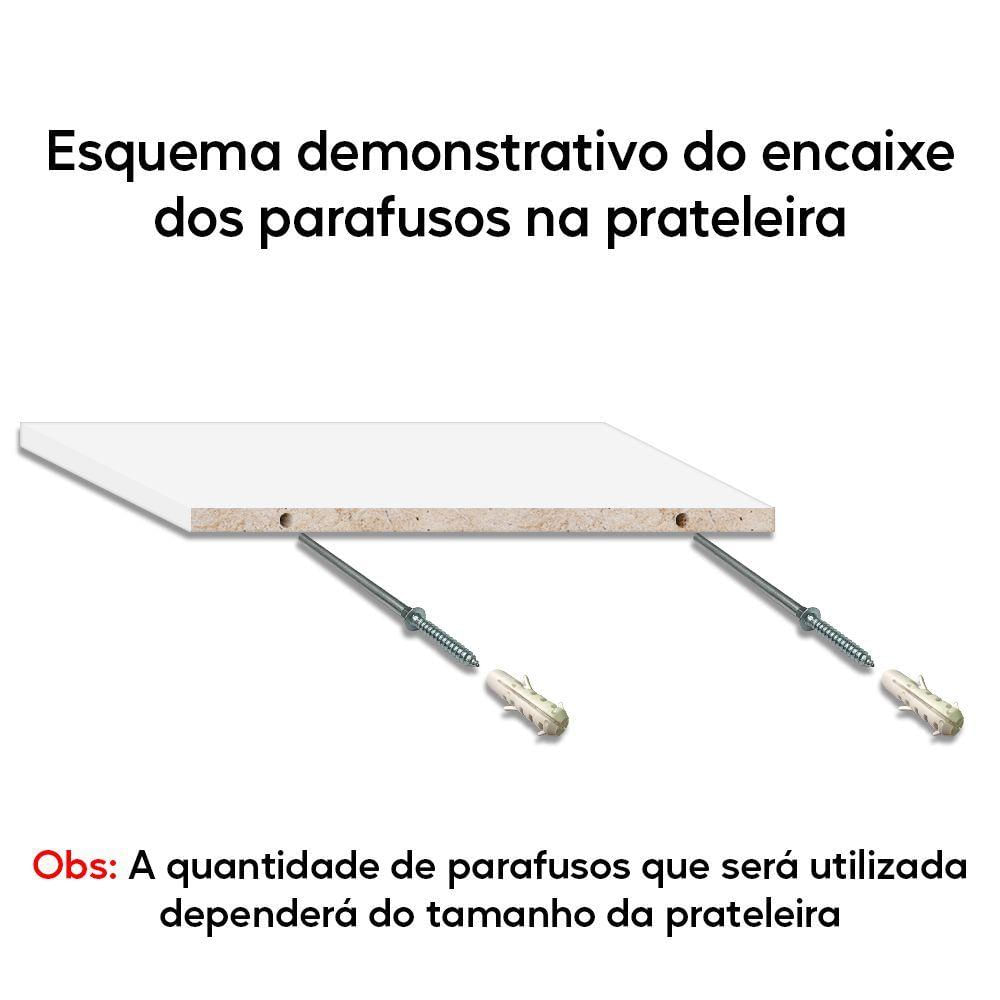 Kit 4 Prateleiras Parede 40x15 MDF