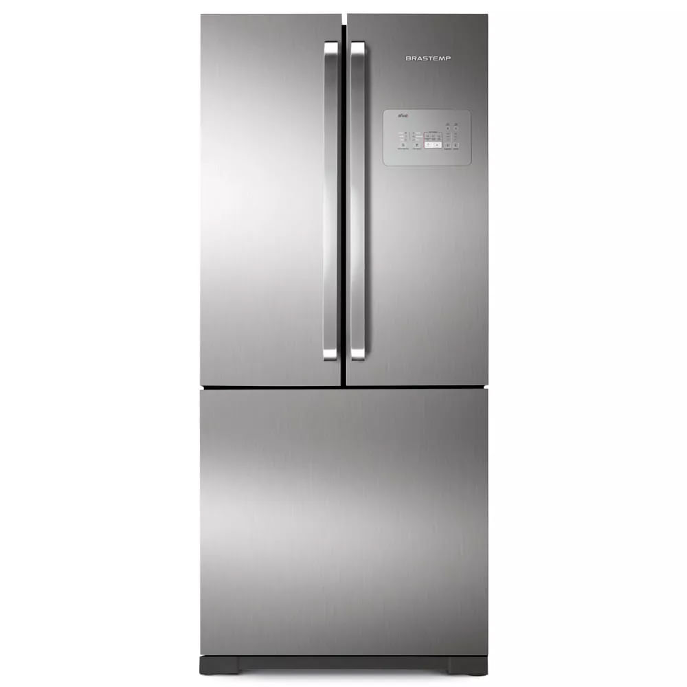 Geladeira/refrigerador 540 Litros 3 Portas Inox Frost Free Side Ice Maker - Brastemp - 220v - Bro80akbna