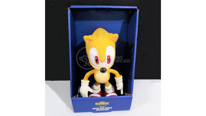 Boneco Action Figure Super Sonic 23cm Sonic - Casa & Vídeo