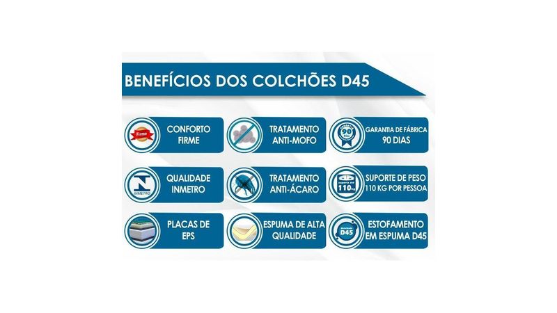 Colchão Queen D45 / Ep / Anatômico Guarda Costas Plus Euro Pillow